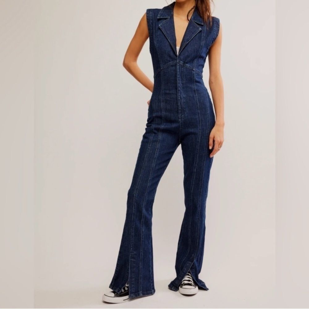 NWOT Free People Siren CRVY Ring The Alarm One-Piece Jumpsuit Size Small
